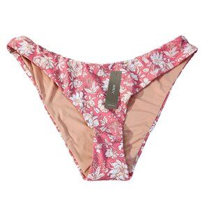 J. Crew Curved Waist Cheeky Bikini Bottom Tossed Floral New With Tags Womens L